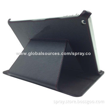 Stand Leather Folio Case for iPad Air, Various Materials Available